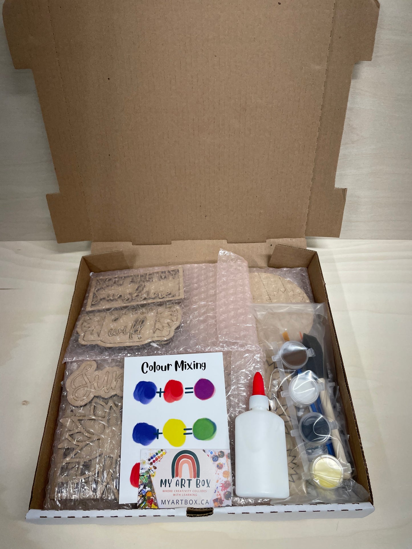 DIY Sunflower Sunshine Tiered Tray or Shelf Decor Kit