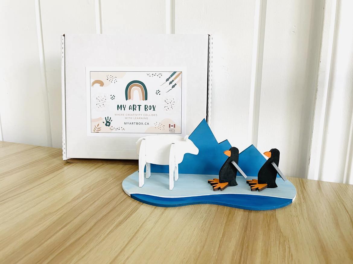 DIY Arctic Scene Polar and Penguin Craft