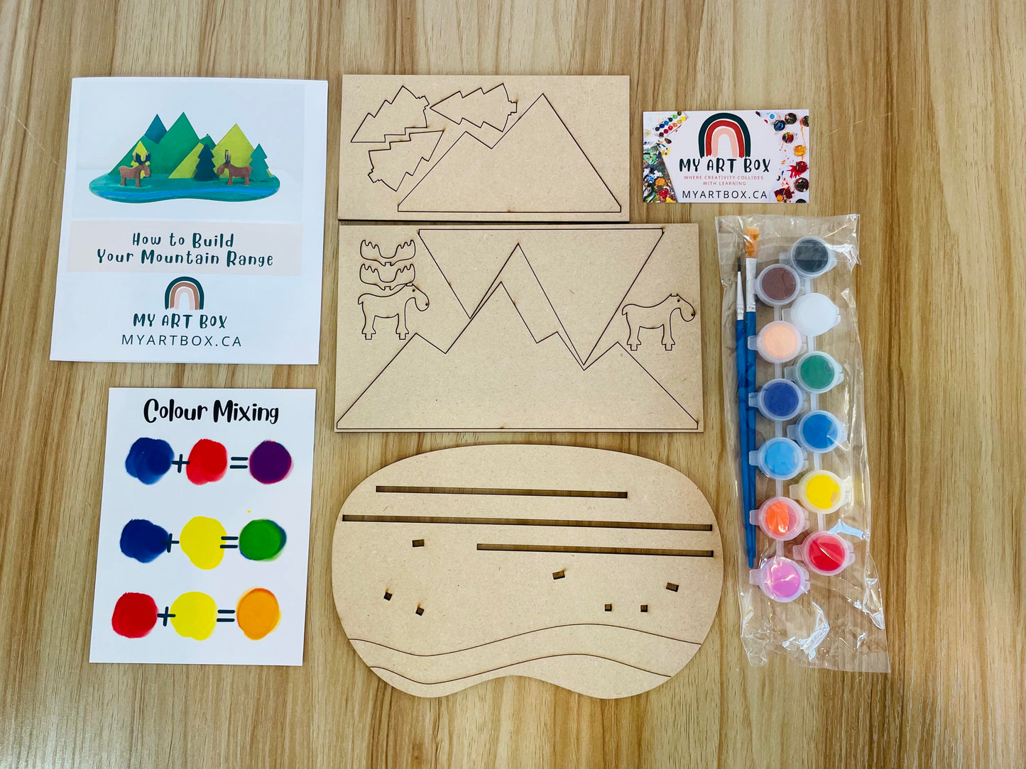 DIY Forest Moose Mountain Range Craft