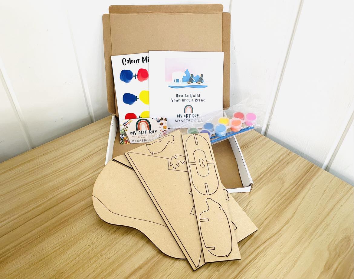 DIY Arctic Scene Polar and Penguin Craft