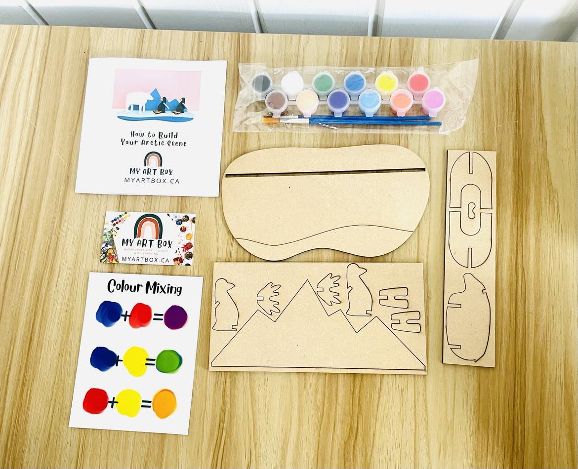 DIY Arctic Scene Polar and Penguin Craft