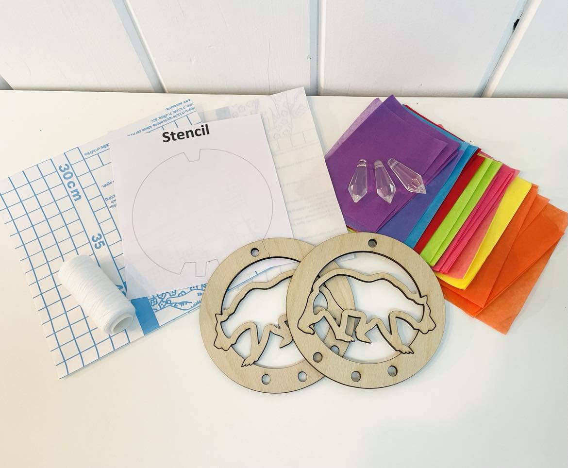 DIY Bear Suncatcher Kit with Crystals