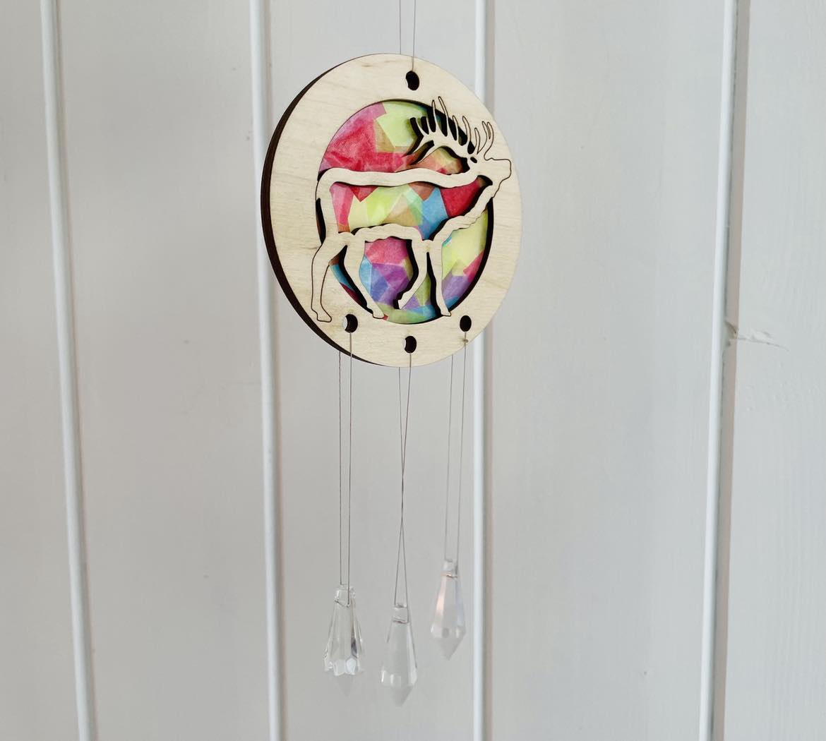 DIY Reindeer Suncatcher Kit with Crystals