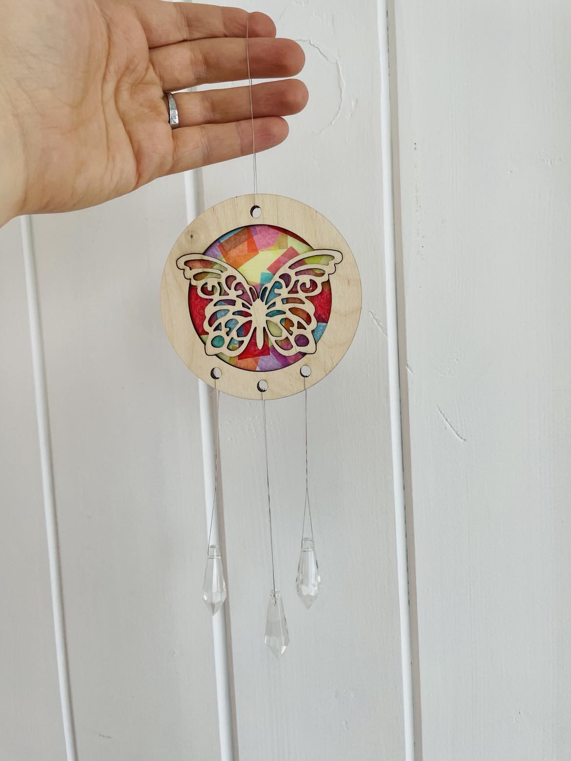 DIY Butterfly Suncatcher Kit with Crystals
