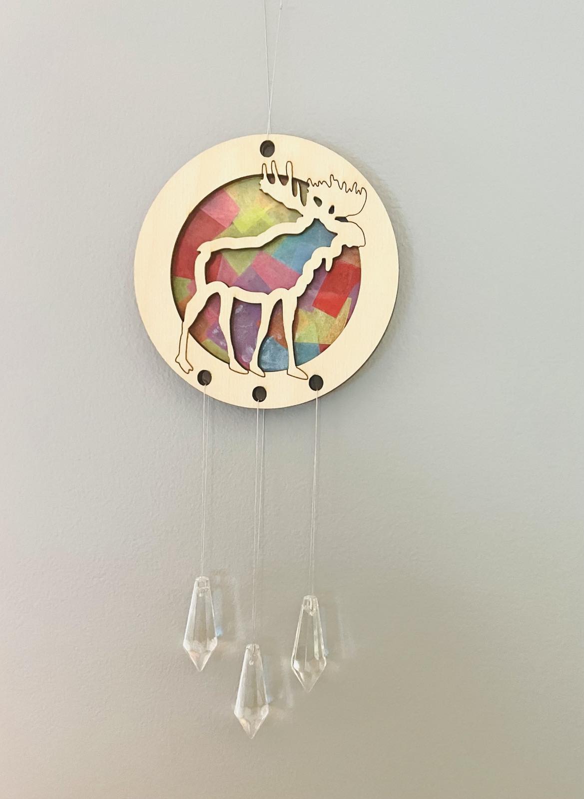 DIY Moose Suncatcher Kit with Crystals