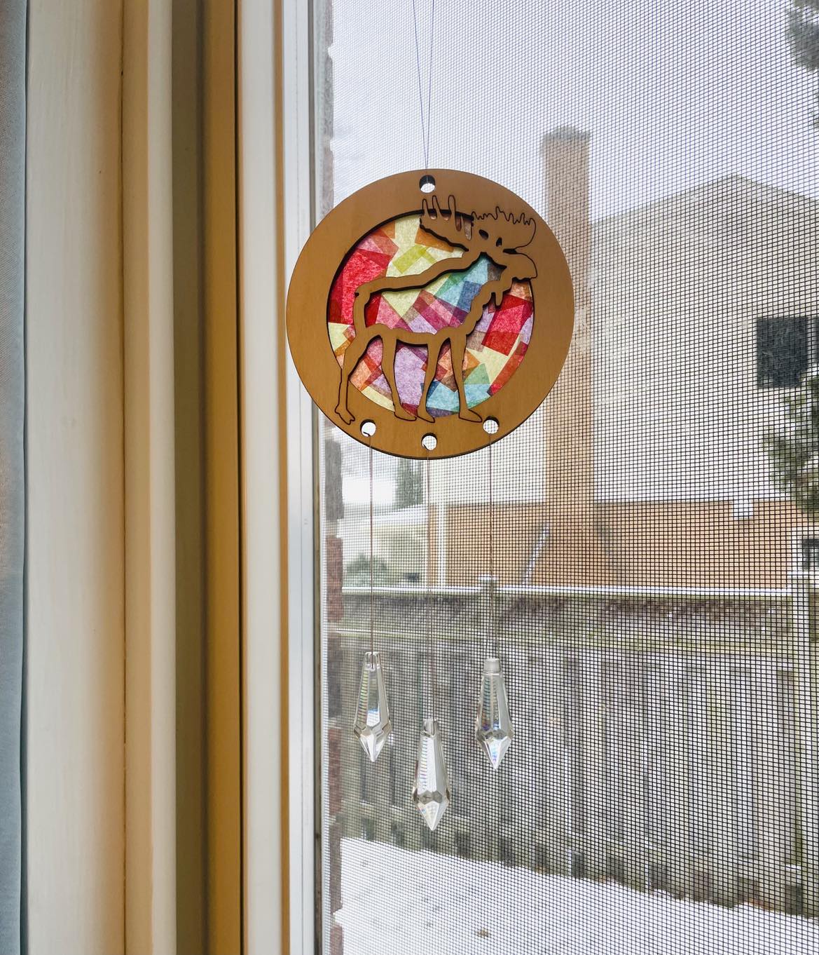 DIY Moose Suncatcher Kit with Crystals