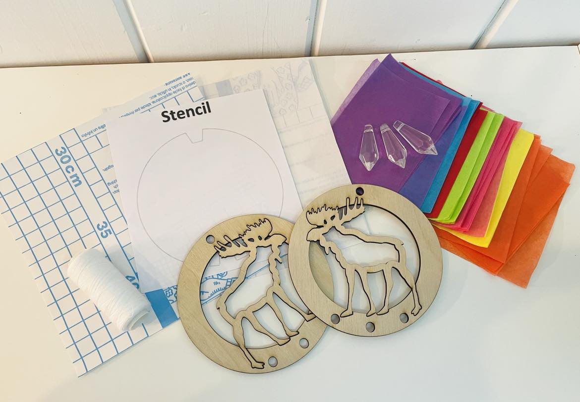 DIY Reindeer Suncatcher Kit with Crystals