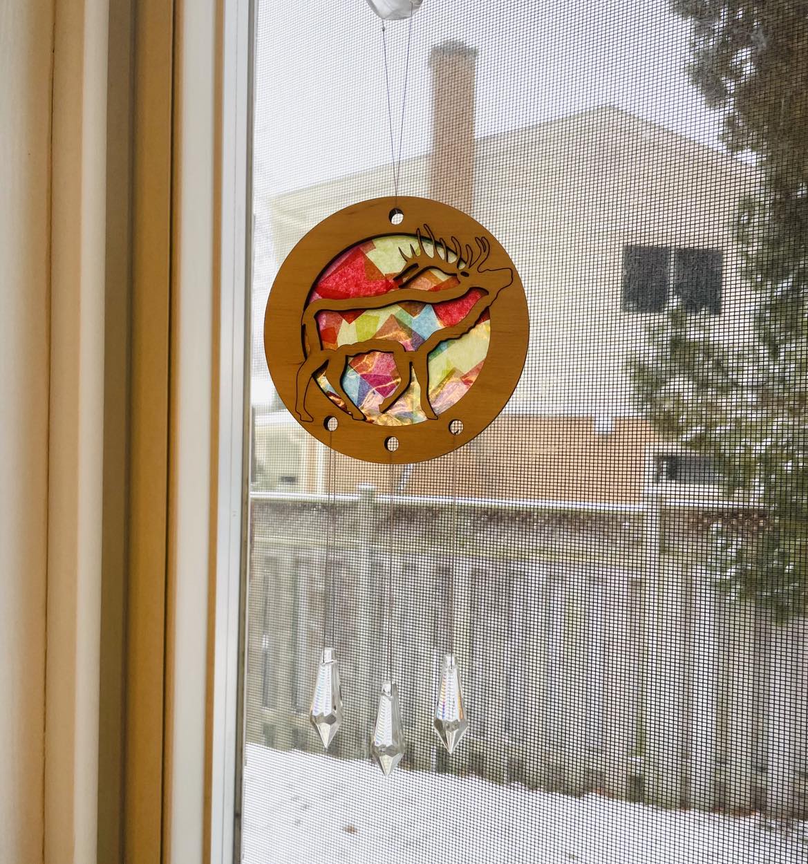 DIY Reindeer Suncatcher Kit with Crystals