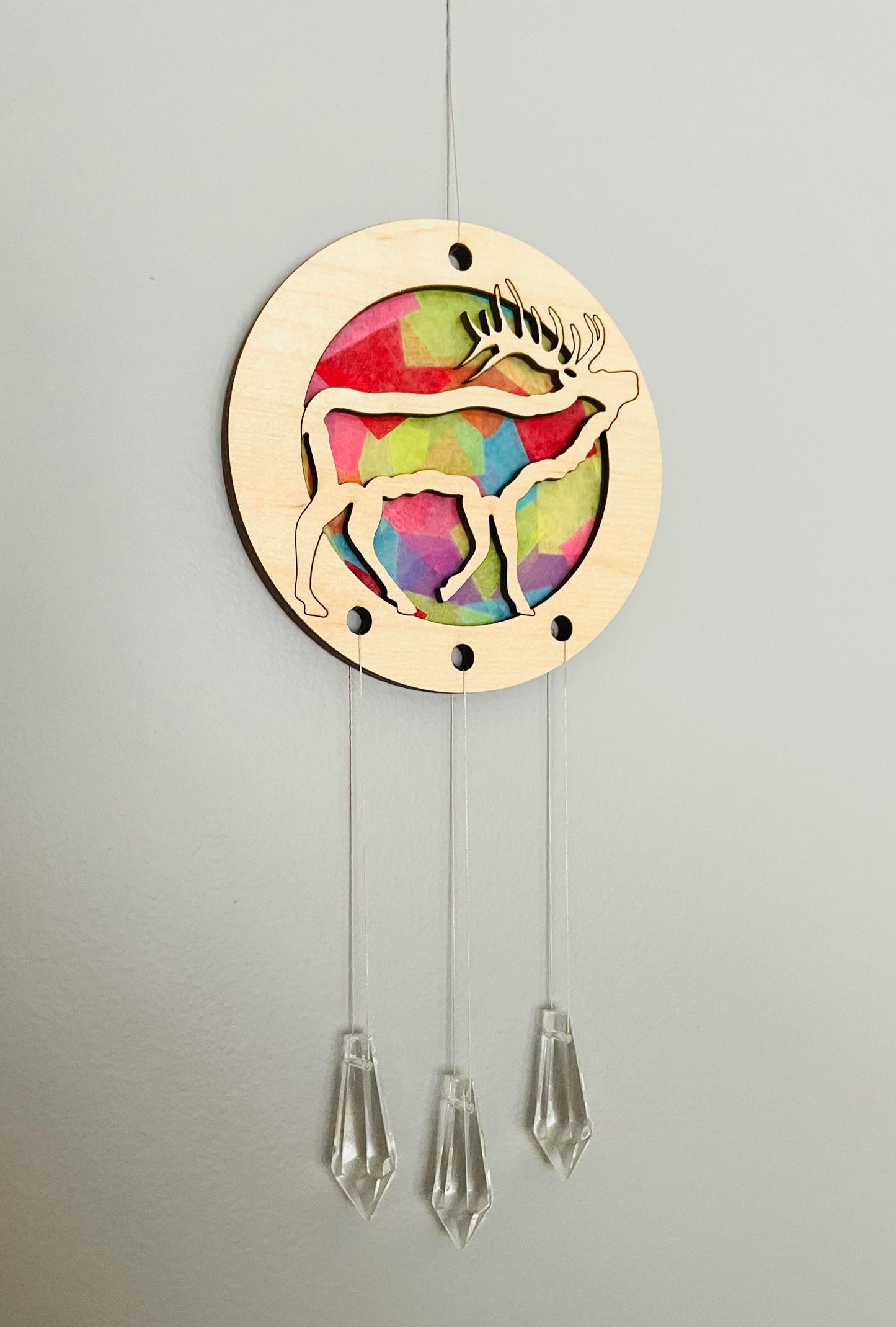 DIY Reindeer Suncatcher Kit with Crystals