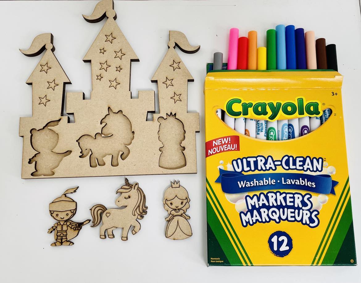 Fairy Tale Unicorn Castle Coloring Puzzle