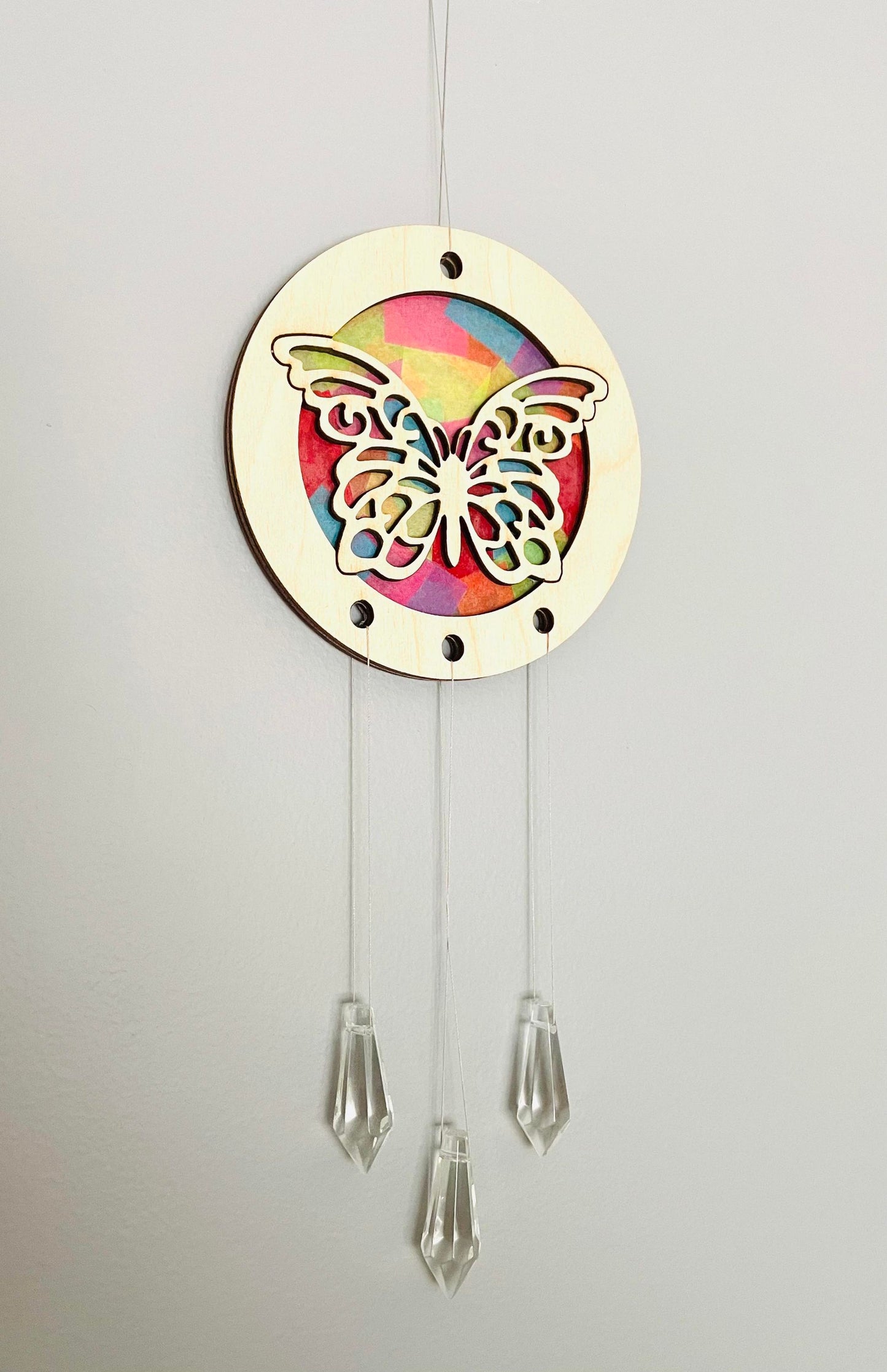 DIY Butterfly Suncatcher Kit with Crystals