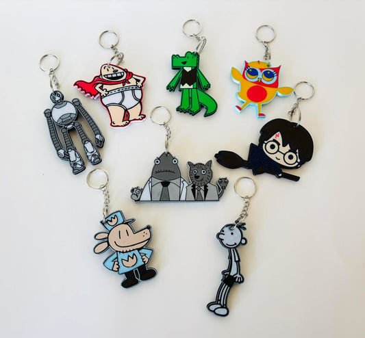 Children's Book Characters Backpack Charms or Keychains