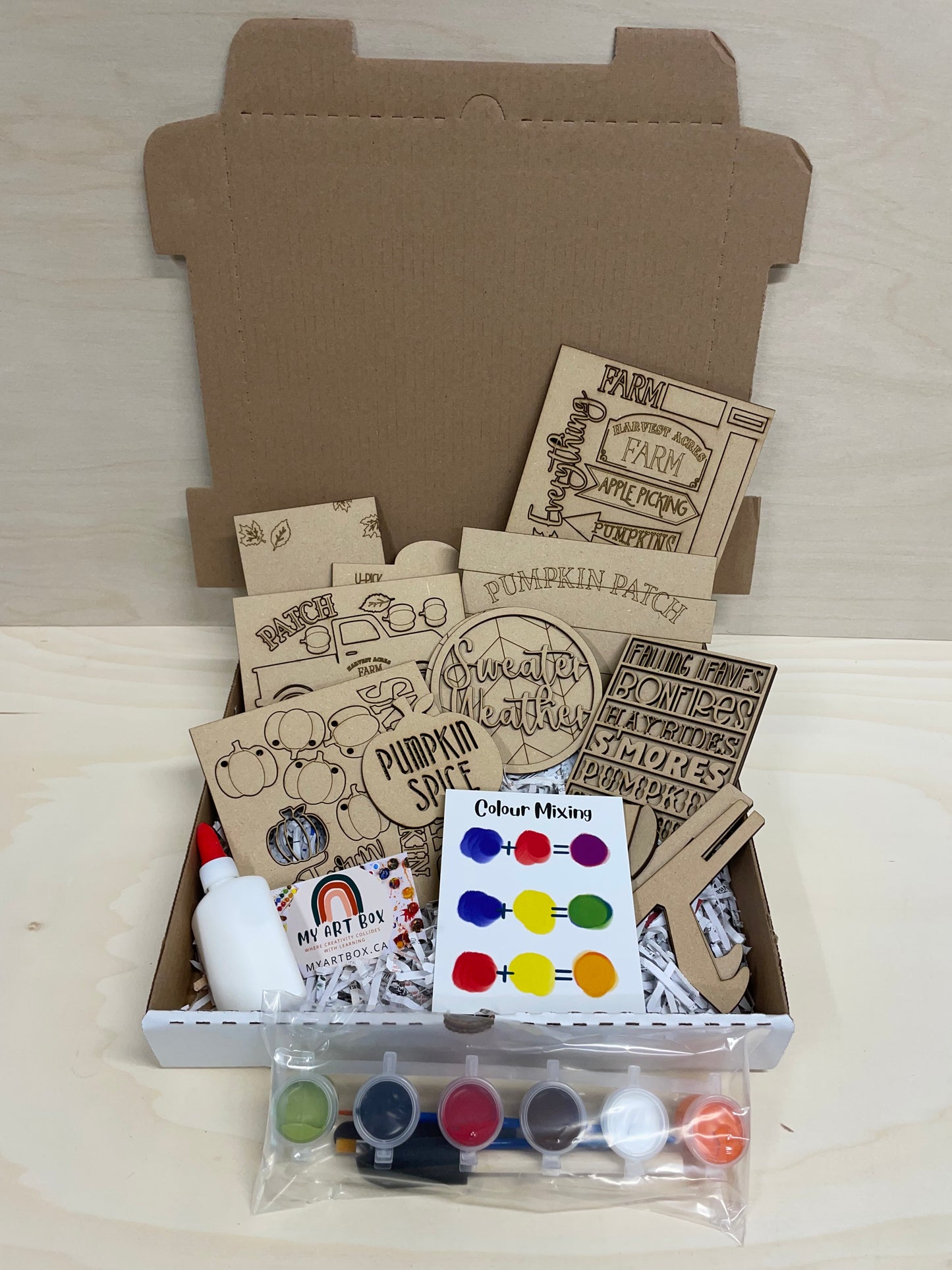 DIY Autumn or Fall Tiered Tray or Shelf Decor Set