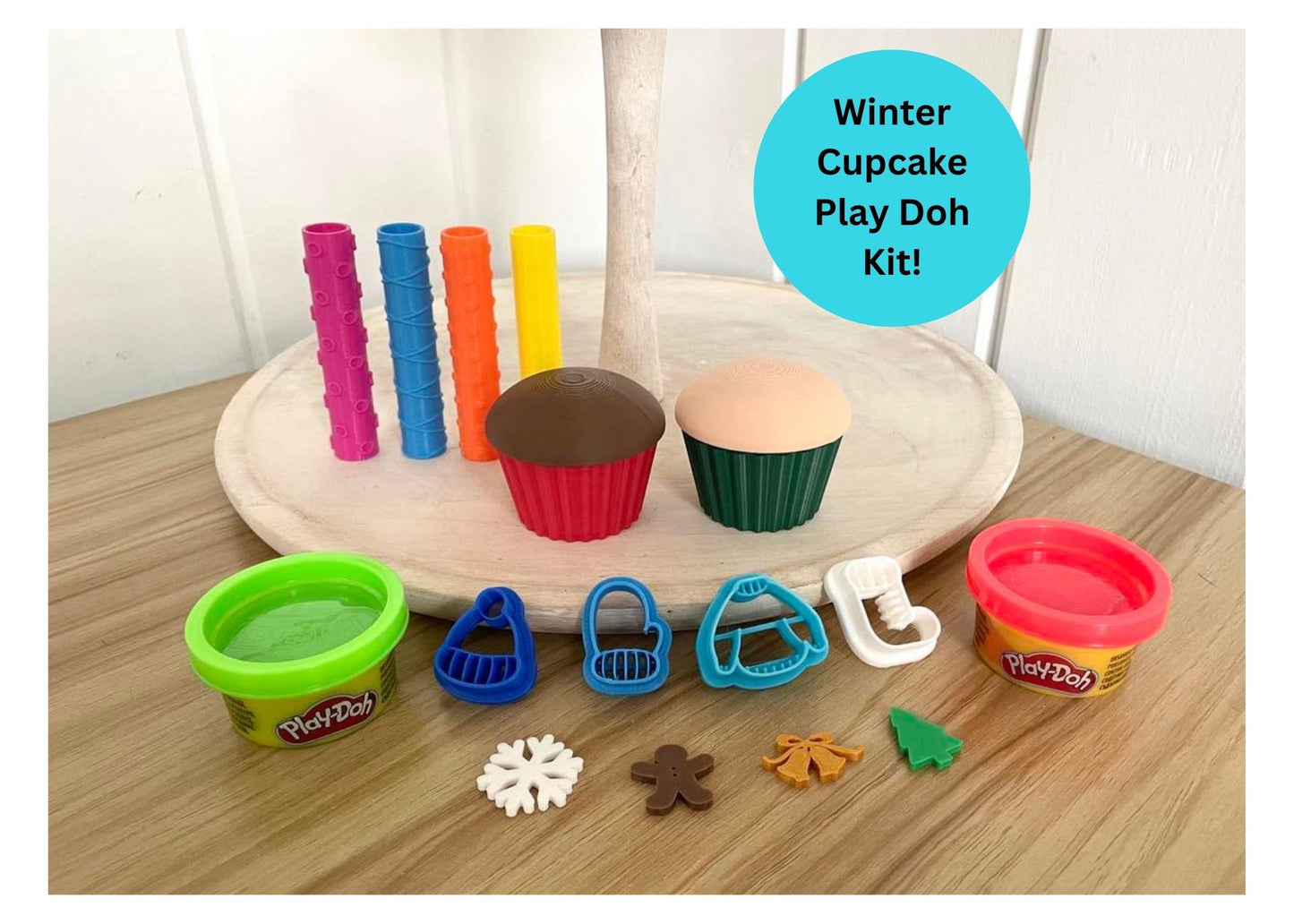 Christmas Cupcake Play Doh Kit