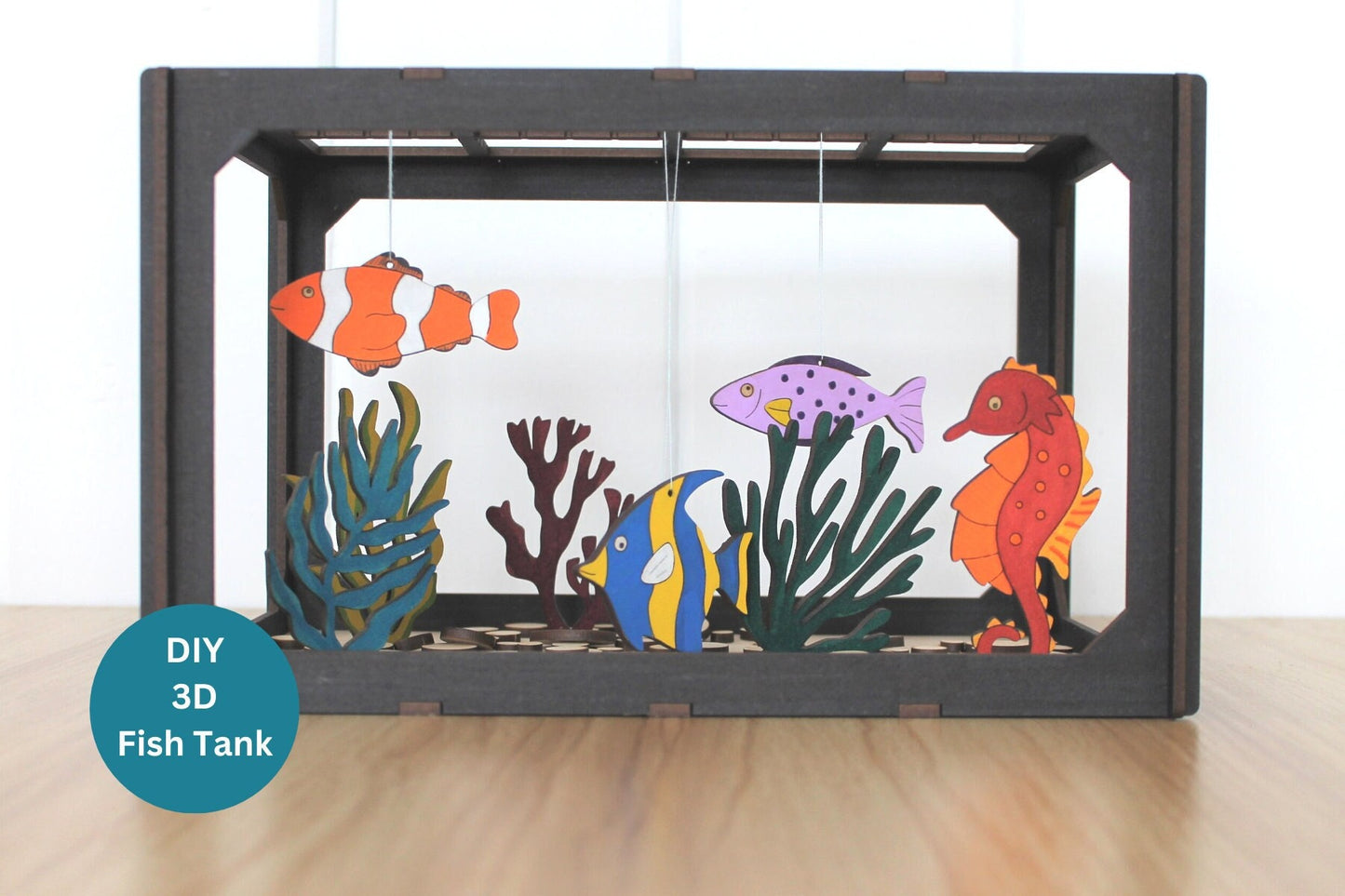 DIY 3D Fish Tank with Baby Animals, DIY Aquarium