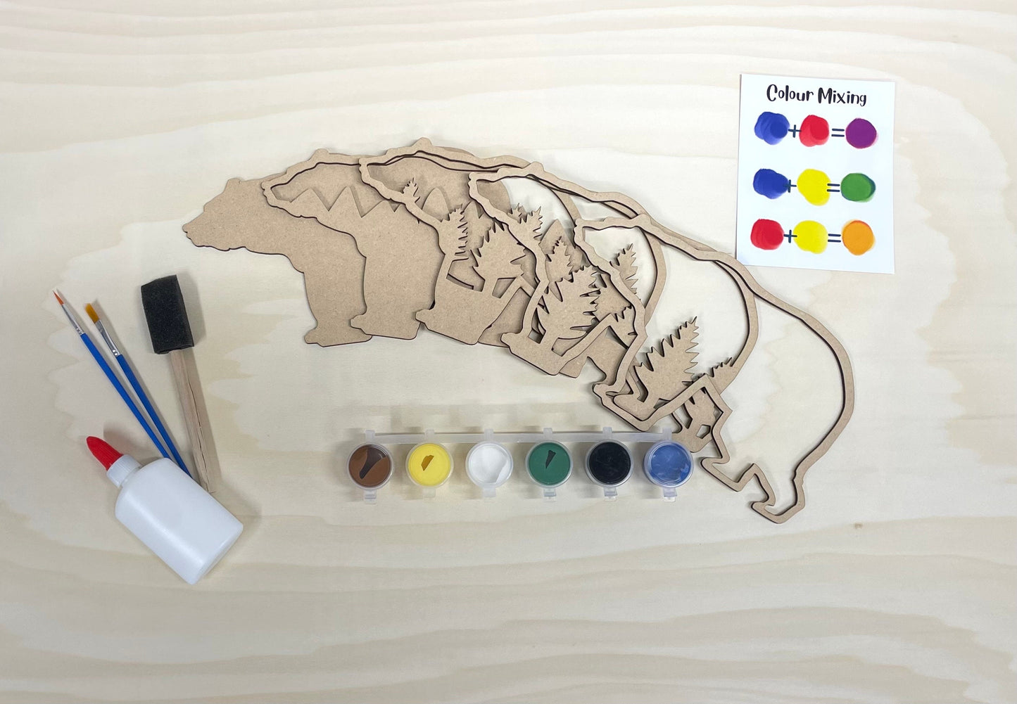 DIY Bear Paint Kit, Wood, Ready to Paint