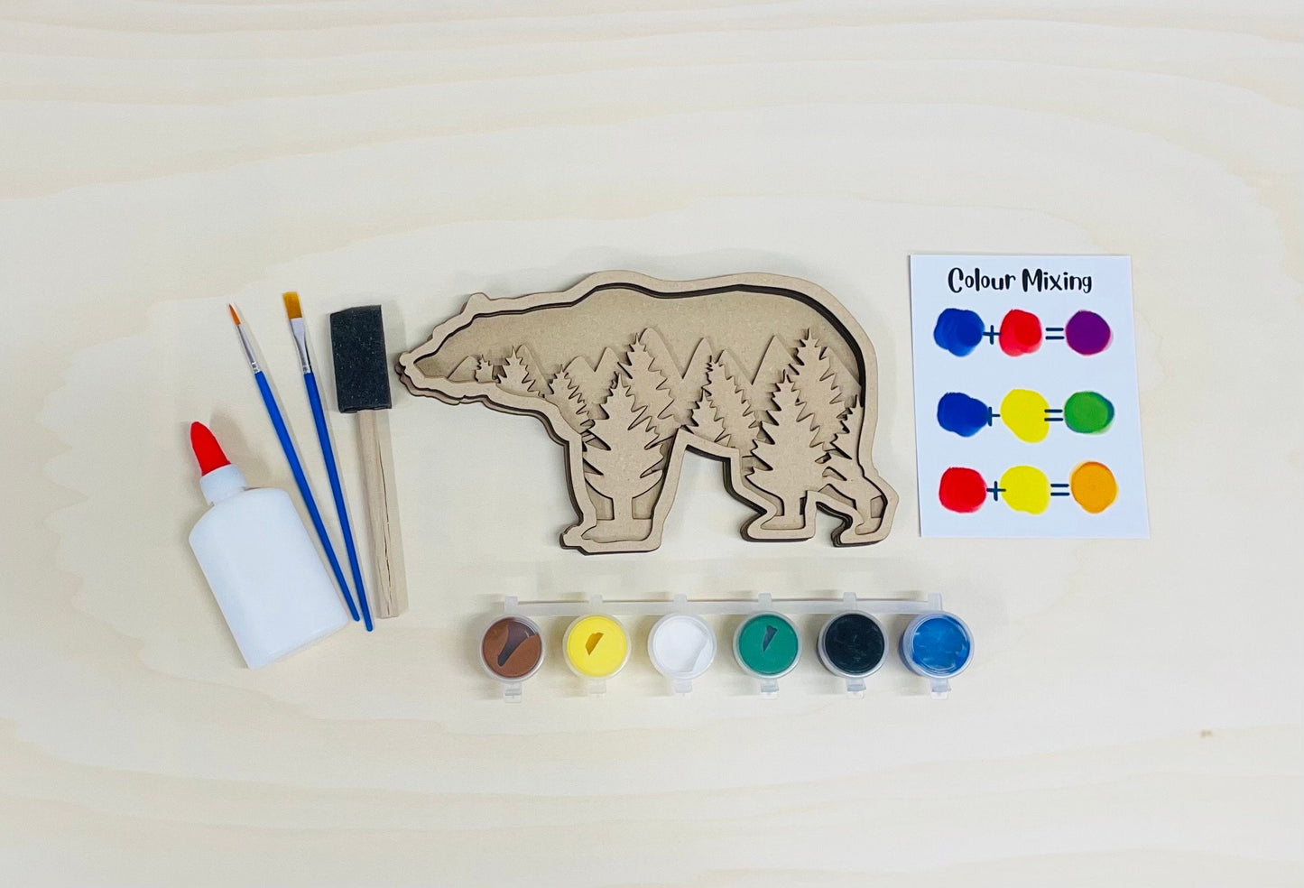 DIY Bear Paint Kit, Wood, Ready to Paint