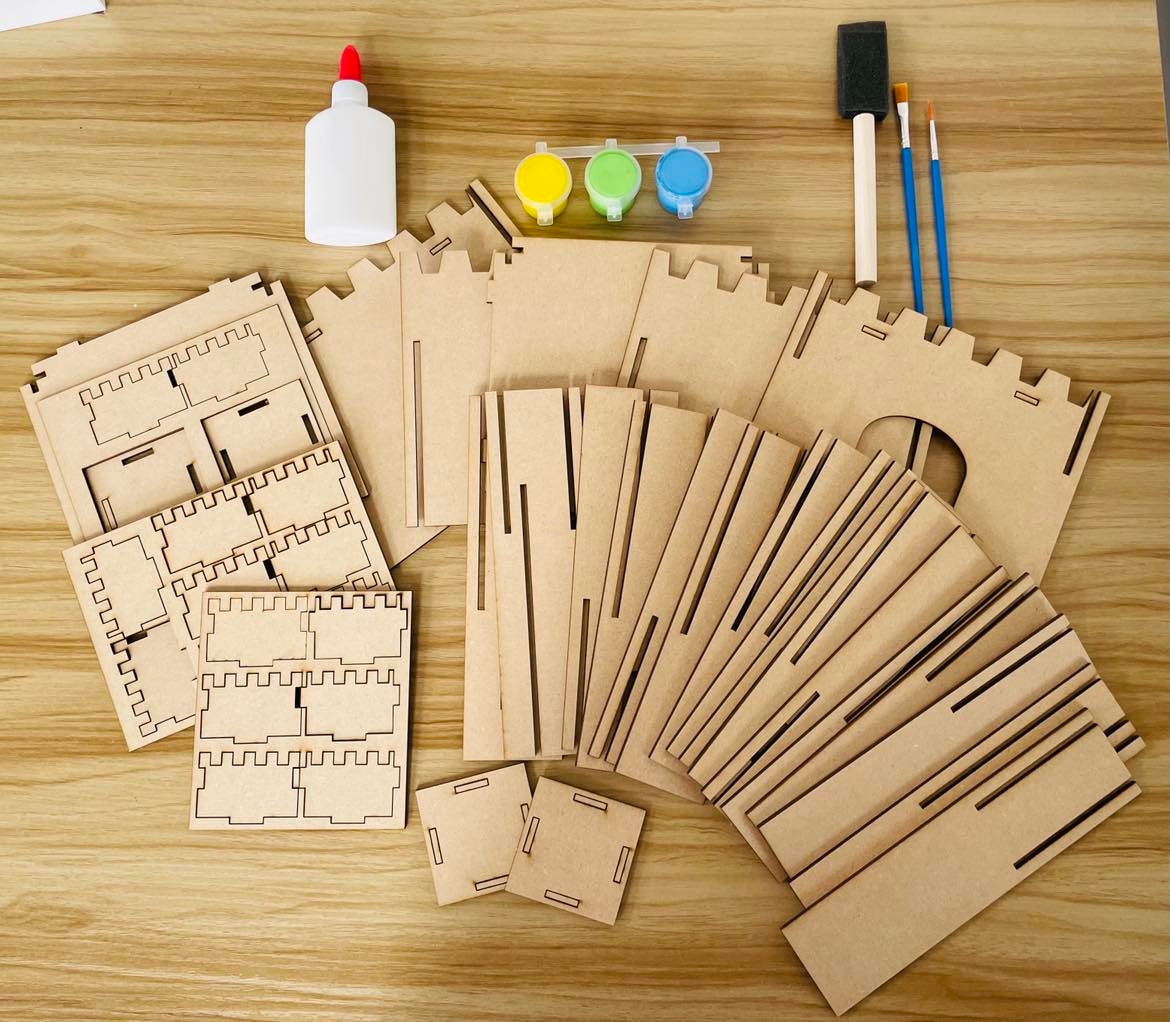 DIY Dragon Medieval Castle House, Doll House Castle