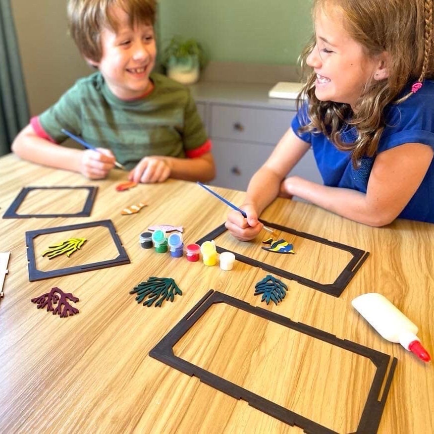 DIY 3D Fish Tank with Baby Animals, DIY Aquarium