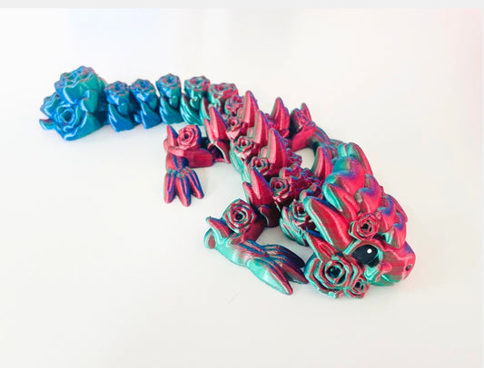 3D Printed Rose and Thorn Dragon, Choose Your Colour