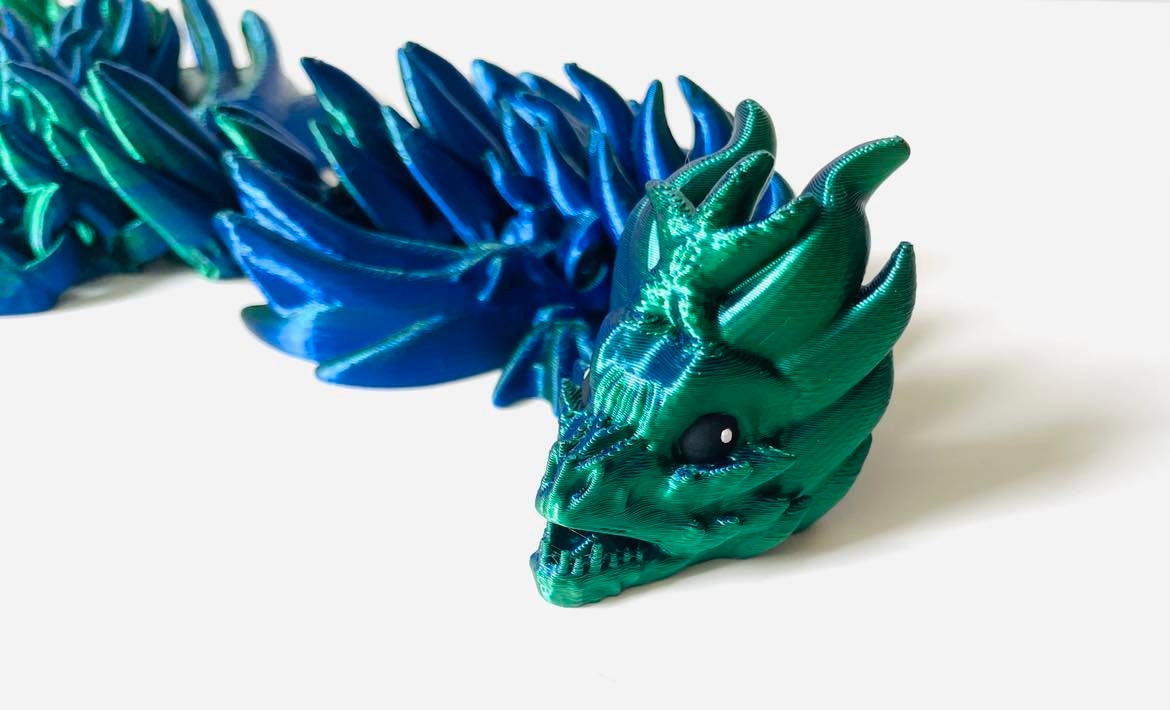 3D Printed Sea Ocean Dragon, Choose Your Colour