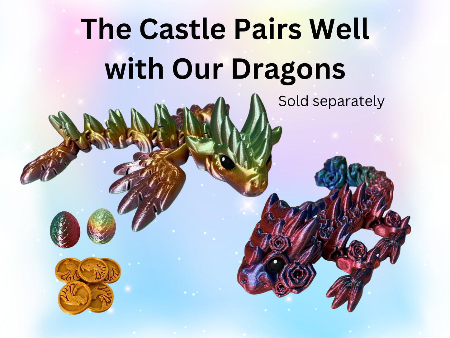DIY Dragon Medieval Castle House, Doll House Castle