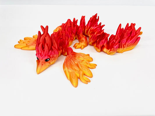 3D Printed Fire Bird, Phoenix, Choose Your Colour
