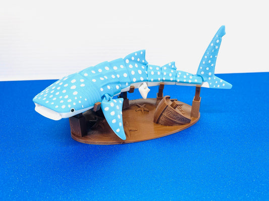 3D Printed Articulated Whale Shark with Display Stand