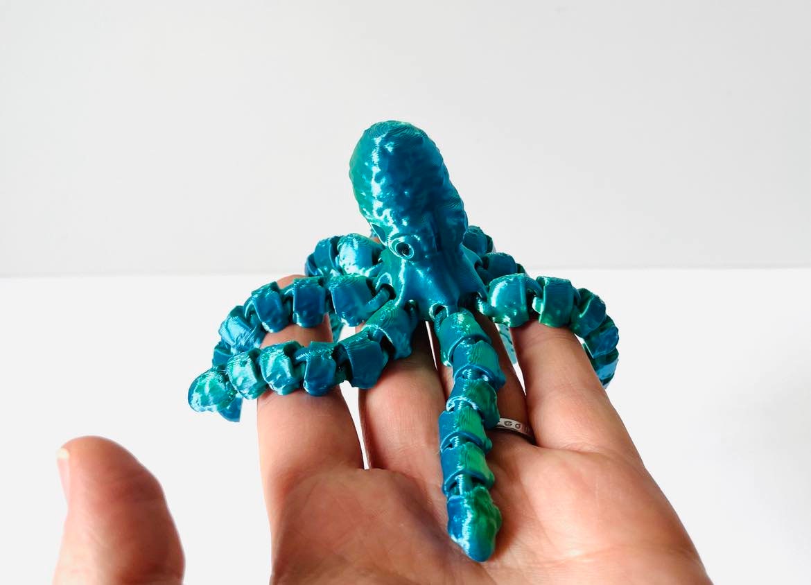 3D Printed Sea Octopus, Choose Your Colour