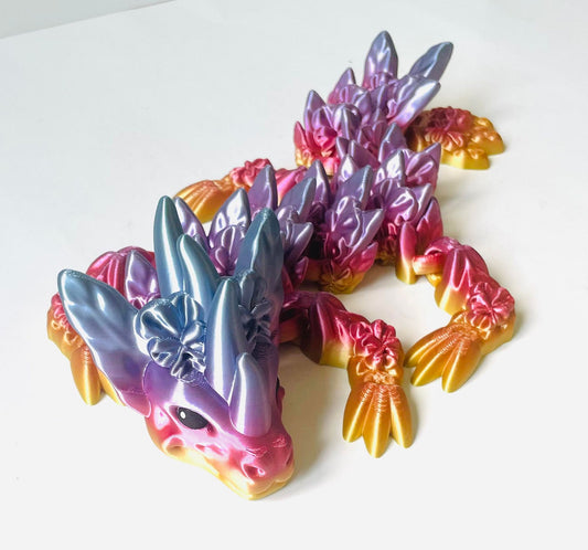 3D Flowered Dragon, Choose Your Colour