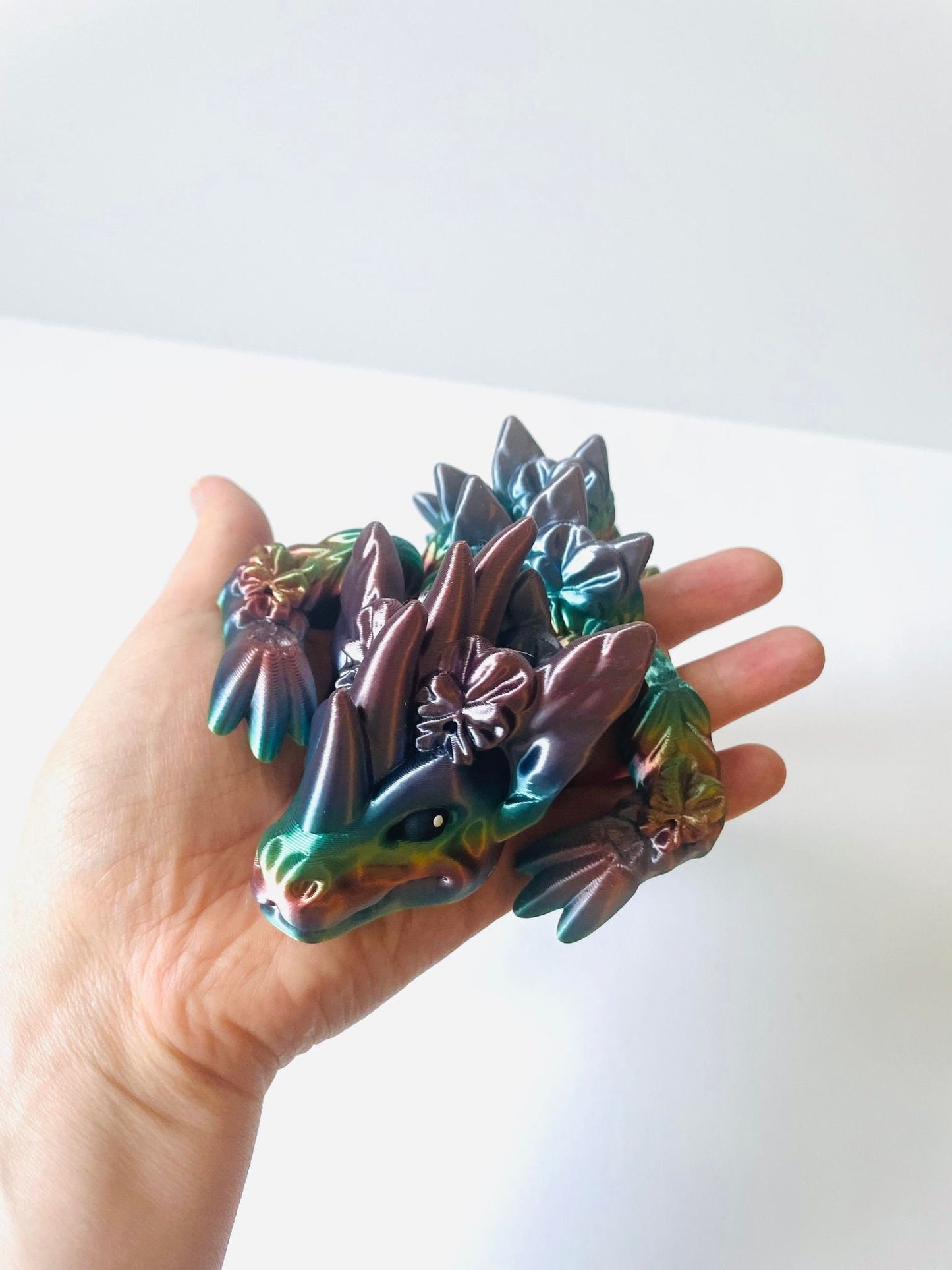 3D Flowered Dragon, Choose Your Colour
