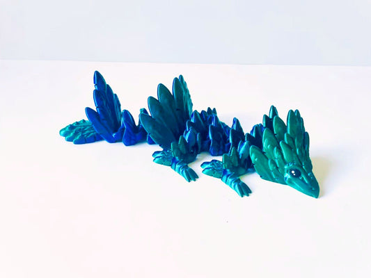 3D Printed Peacock Dragon, Choose Your Colour