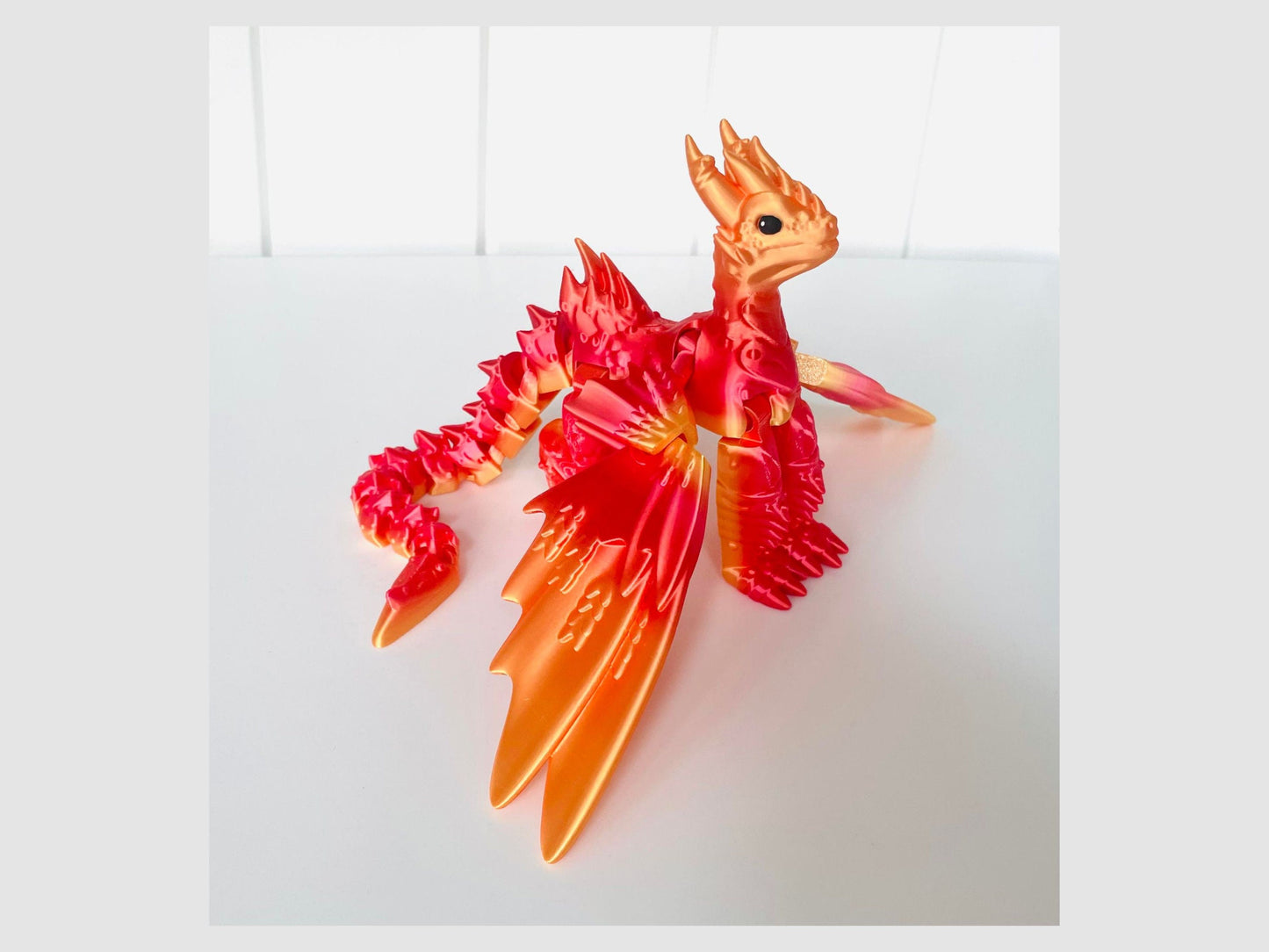 3D Printed Standing Winged Dragon, Choose Your Colour