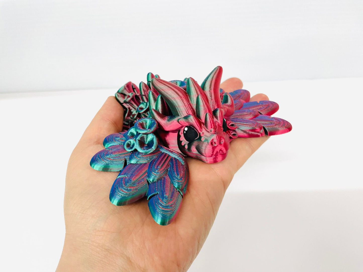 3D Printed Trumpet Winged Dragon, Choose Your Colour