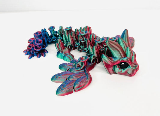 3D Printed Trumpet Winged Dragon, Choose Your Colour