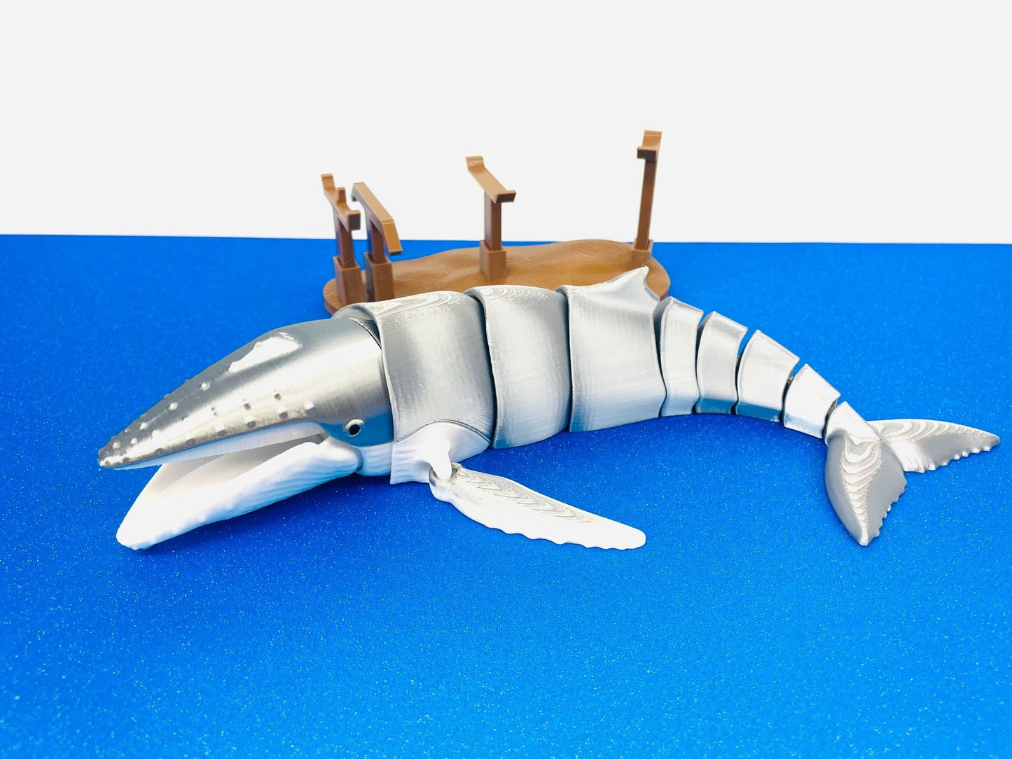 3D Printed Articulated Humpback Whale with Display Stand