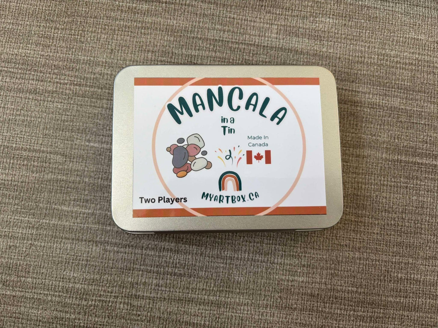 Travel Mancala Tin Game, African Stone Game, Family Game, Vacation Activity, Game For Car, Road Trip Activity, 2 Player, Travel Enthusiast