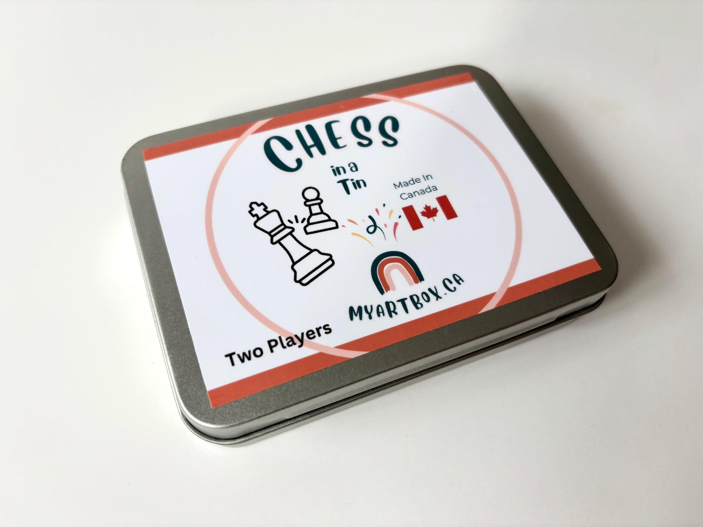 Travel Chess Tin Game, Small Chess Board, Family Game, Vacation Activity, Game For Car, Road Trip Activity, 2 Player, Travel Enthusiast