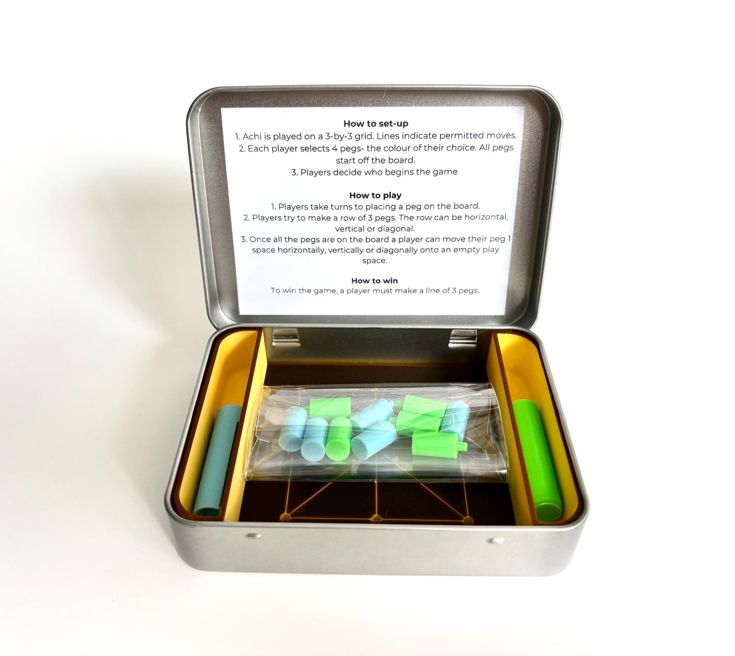 Travel Achi Tin Game, Traditional Ghana Game, Tic Tac Toe, Vacation Activity, Game For Car, Road Trip Activity, 2 Player, Travel Enthusiast