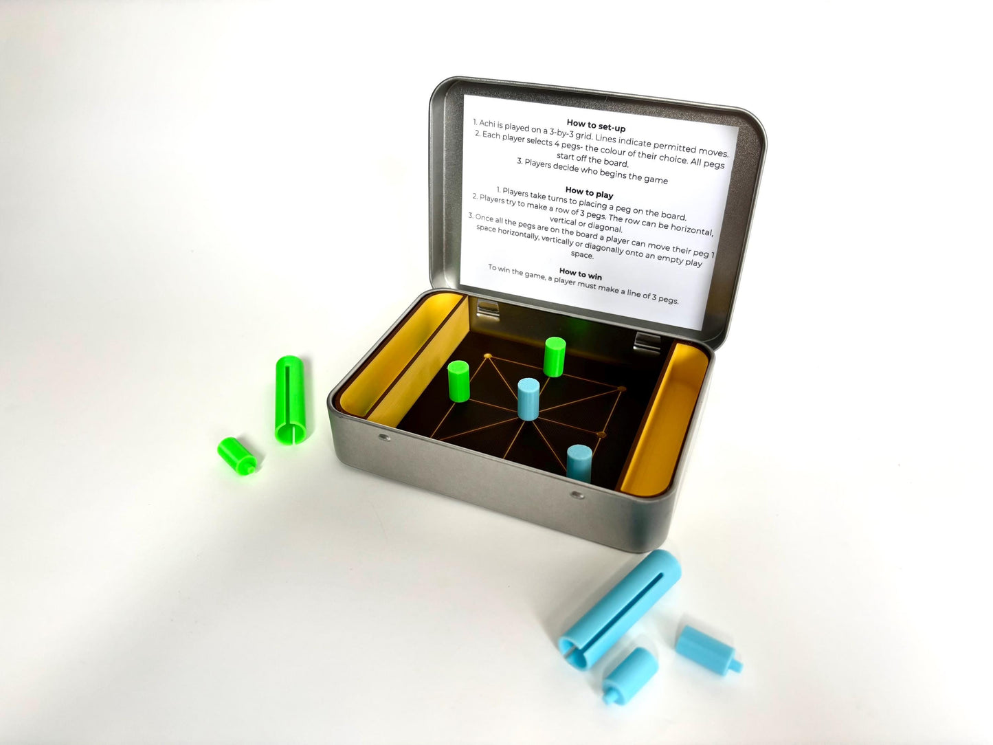 Travel Achi Tin Game, Traditional Ghana Game, Tic Tac Toe, Vacation Activity, Game For Car, Road Trip Activity, 2 Player, Travel Enthusiast