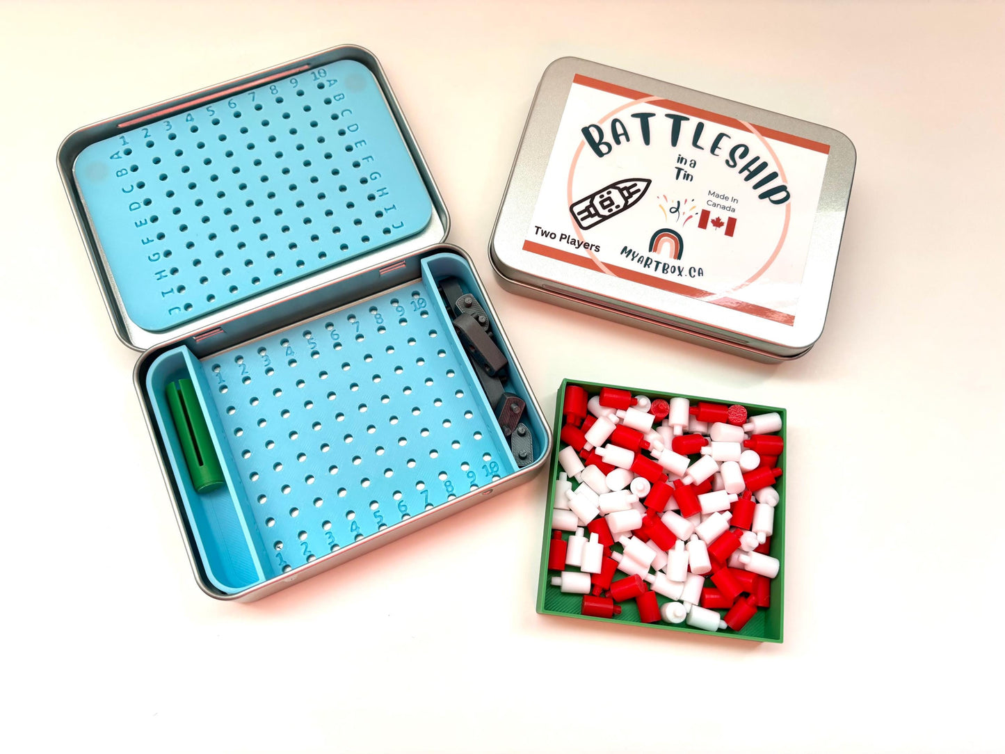 Travel Battleship Tin Game, Small War Ship Family Game, Vacation Activity, Game For Car, Road Trip Activity, 2 Player, Travel Enthusiast