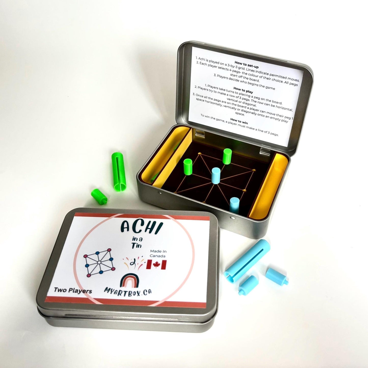 Travel Achi Tin Game, Traditional Ghana Game, Tic Tac Toe, Vacation Activity, Game For Car, Road Trip Activity, 2 Player, Travel Enthusiast