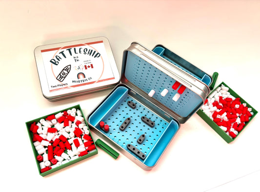 Travel Battleship Tin Game, Small War Ship Family Game, Vacation Activity, Game For Car, Road Trip Activity, 2 Player, Travel Enthusiast
