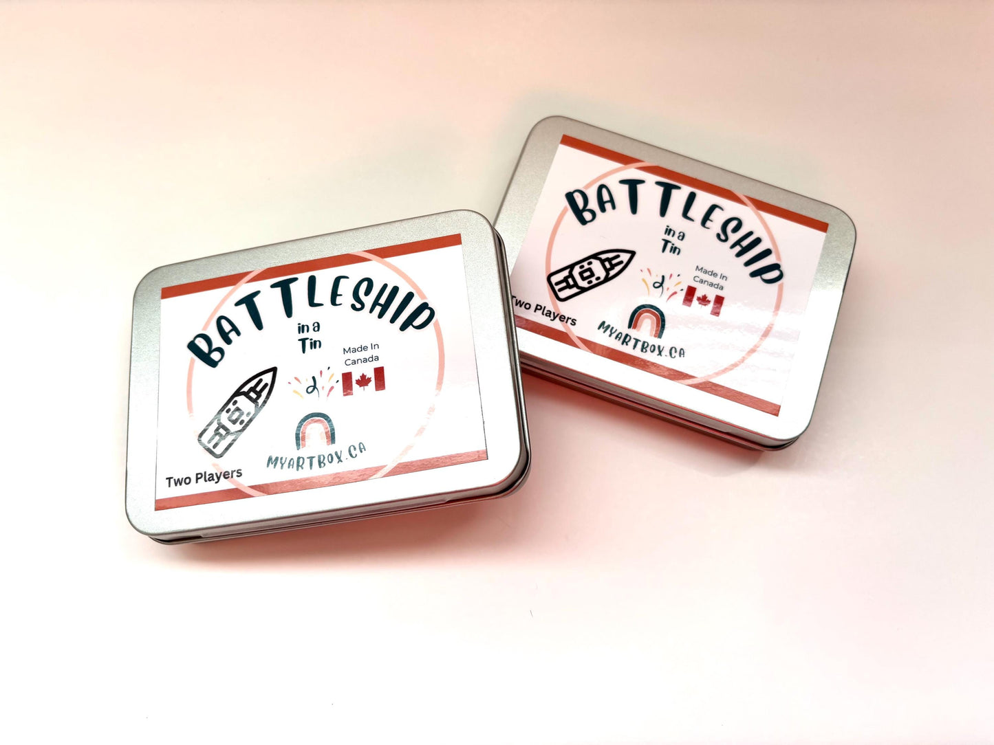 Travel Battleship Tin Game, Small War Ship Family Game, Vacation Activity, Game For Car, Road Trip Activity, 2 Player, Travel Enthusiast