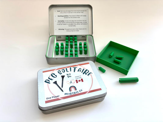 Travel Solitaire Tin Game, Brain Teaser, Family Game, Vacation Activity, Game For Car, Road Trip Activity, Single Player, Travel Enthusiast