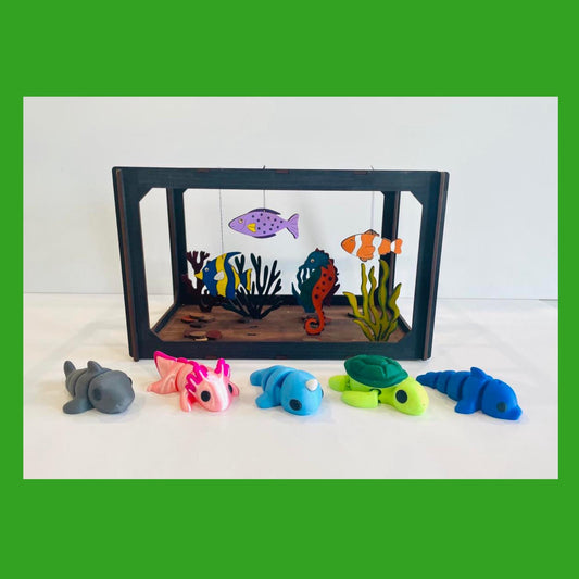 DIY 3D Fish Tank with Baby Animals, DIY Aquarium