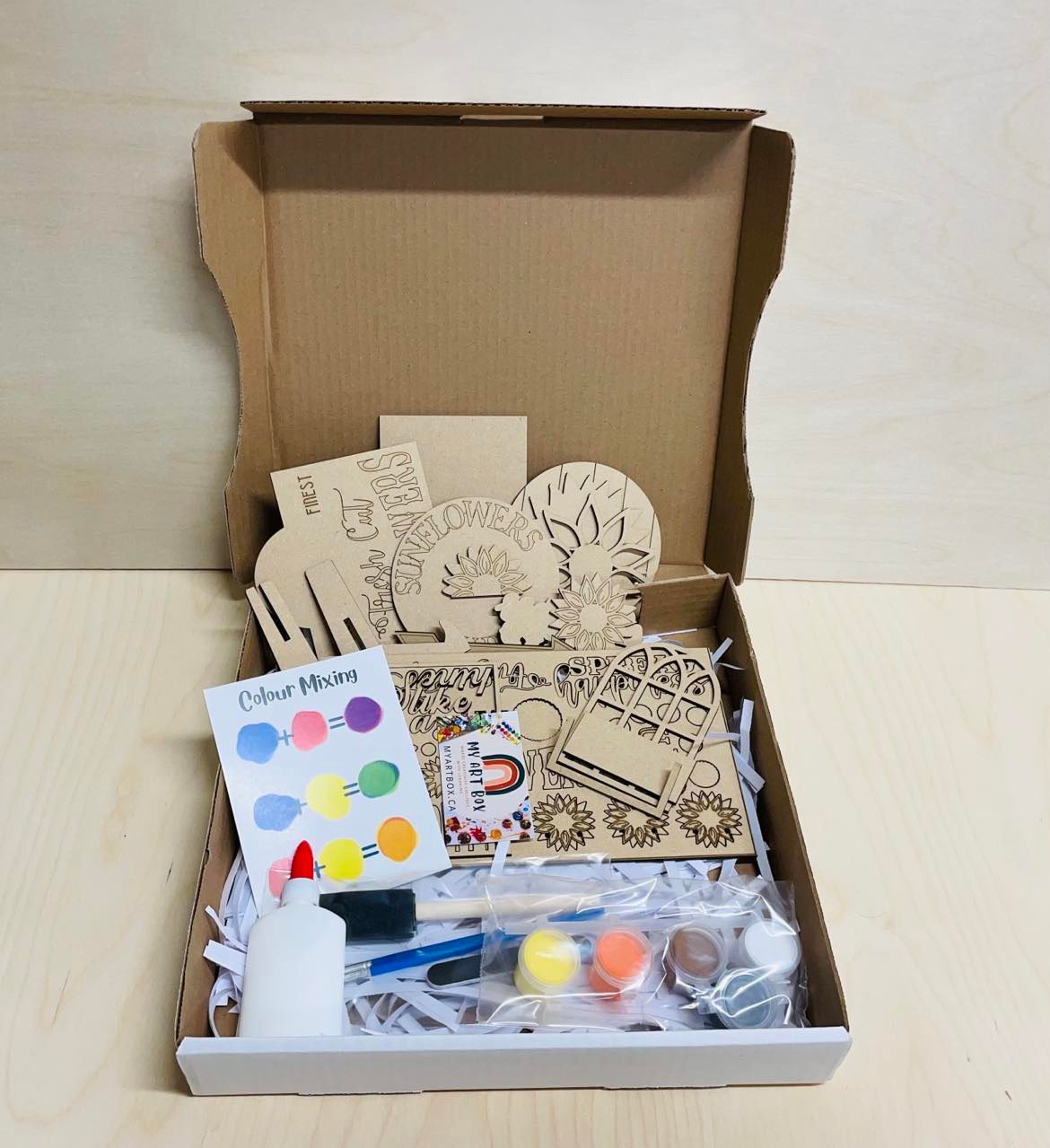 DIY Sunflower Tiered Tray or Shelf Decor Set