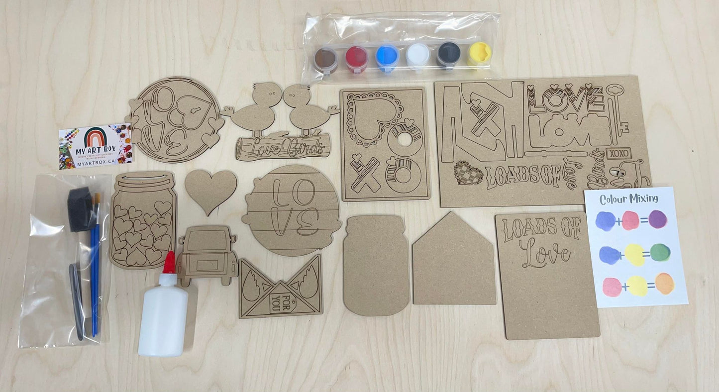 Loads of Love, Valentine's Day Tiered Tray or Shelf Decor Set