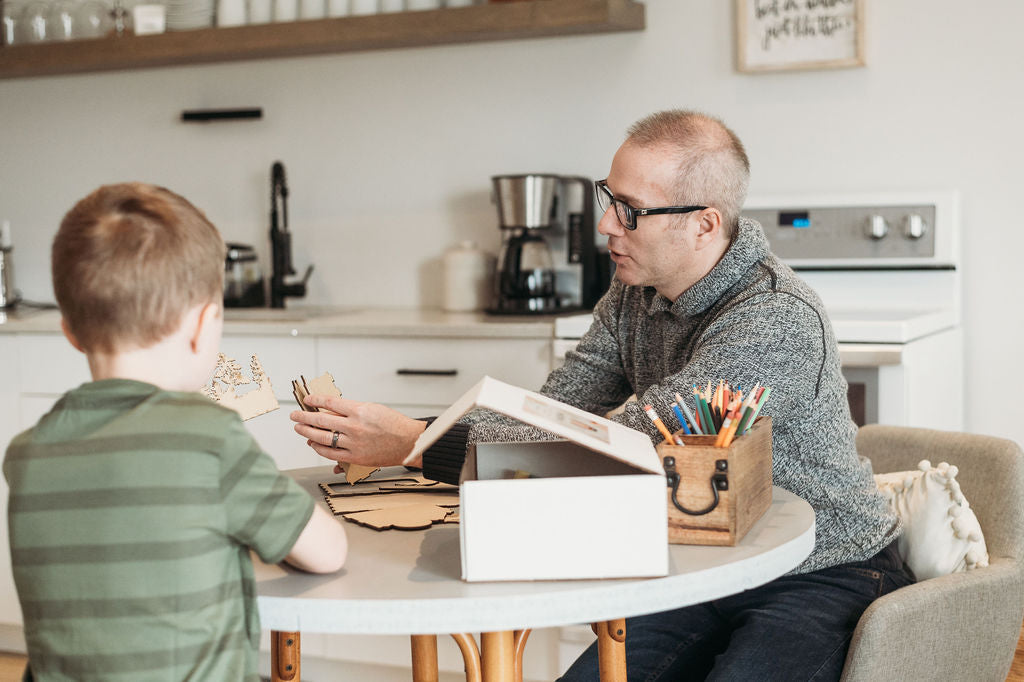 DIY Wolf Shadow Box Light