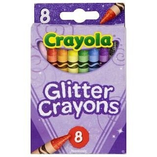 Crayola 8 Glitter Washable Crayons